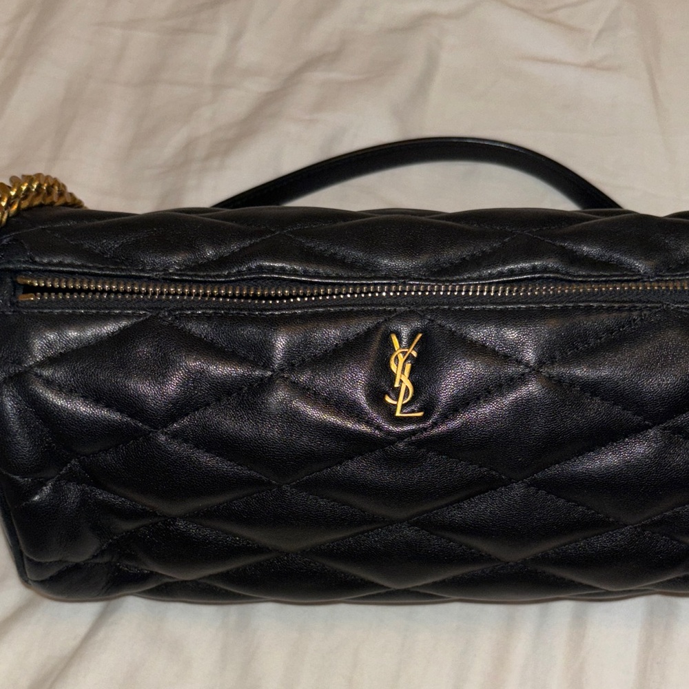Yves Saint Laurent Black Quilted Cylinder Shoulder Bag